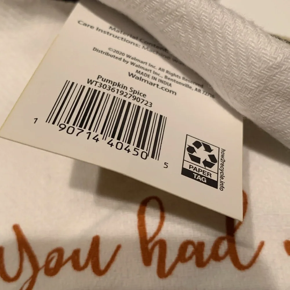 Harvest “You had me at Pumpkin Spice Latte” Kitchen Towel Set of 2